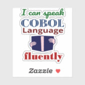 Speak Cobol Language Fluently Sticker シール (シート)