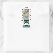 Speak-er Your Mind Funny Cyclops Speaker Pun ラウンドシール (バッグ)