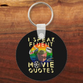 Speak Fluent Movie Quotes Movie Lover Movie Fan  キーホルダー (正面)