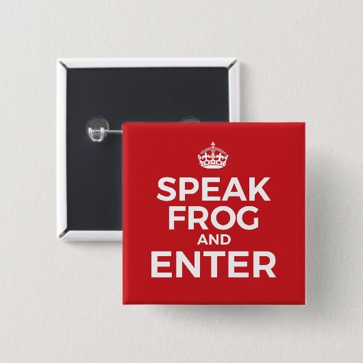 Speak Frog & Enter button 缶バッジ (正面&裏面)