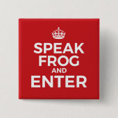 Speak Frog & Enter button 缶バッジ (正面)