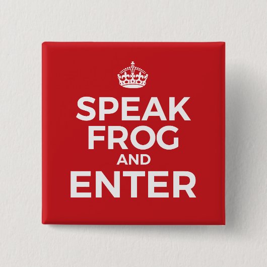 Speak Frog & Enter button 缶バッジ (正面)