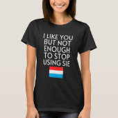 Speak German Luxembourg Flag Sie Du Luxembourger 1 Tシャツ (正面)