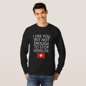 Speak German Switzerland Flag Sie Du Swiss Tシャツ (正面フル)