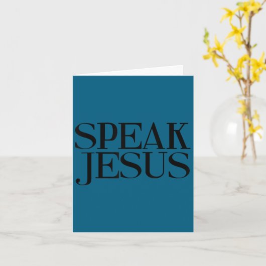 Speak Jesus Name Above All Names Insrational Chris カード (黄色い花)