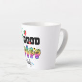 Speak Love. Stir Good Vibes カフェラテマグ (右アングル)