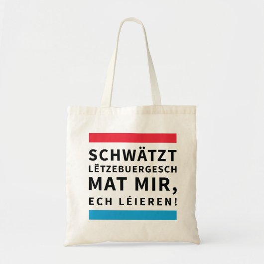Speak Luxembourgish bag トートバッグ (正面)