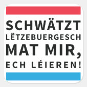 Speak Luxembourgish Sticker スクエアシール (正面)