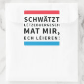 Speak Luxembourgish Sticker スクエアシール (バッグ)