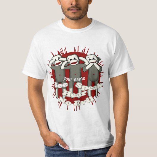 Speak No Evil ソックモンキーのTシャツ Tシャツ (正面)
