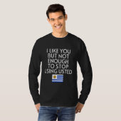 Speak Spanish Uruguay Flag Usted Tu Uruguayan Tシャツ (正面フル)