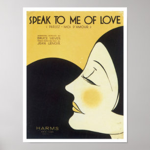 Speak to Me of Love Vintage Songbook Cover ポスター