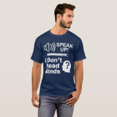 Speak Up – I Don’t Read Minds 面白いコミュニケーション Tシャツ (正面フル)