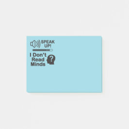 Speak Up – I Don’t Read Minds 面白いコミュニケーションTシャツ ポストイット