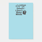 Speak Up – I Don’t Read Minds Funny Communication  ポストイット (正面)
