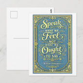 "Speak What We Feel" Shakespeare ポストカード (正面/裏面)