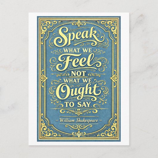 "Speak What We Feel" Shakespeare ポストカード (正面)