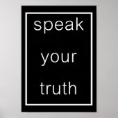 Speak Your Truth Poster (original black) ポスター (正面)