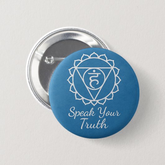 Speak Your Truth Throat Chakra Communication 缶バッジ (正面&裏面)