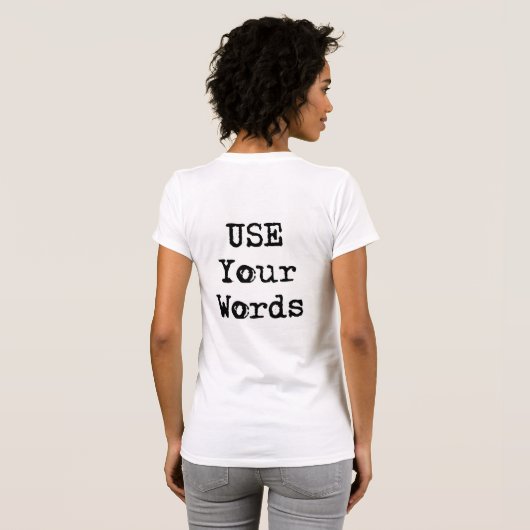 SpeakEasyカフェ「Use Your Words」ロゴTシャツ Tシャツ (裏面フル)