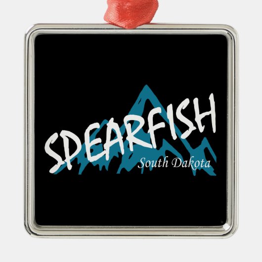 Spearfish South Dakota Mountain メタルオーナメント (正面)