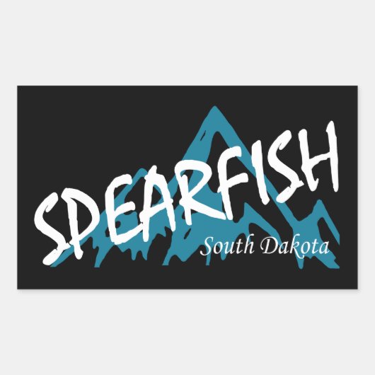 Spearfish South Dakota Mountain 長方形シール (正面)