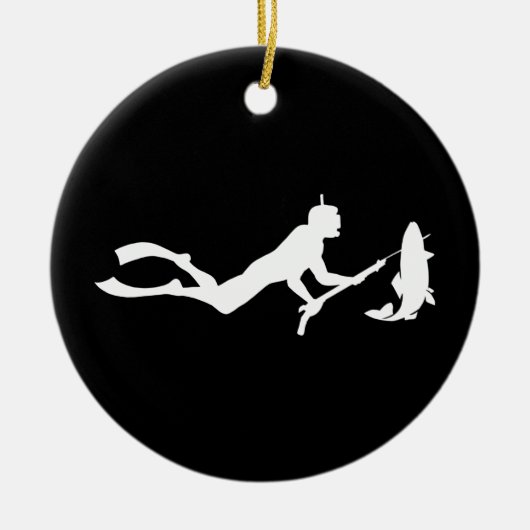 Spearfishing Diver セラミックオーナメント (正面)