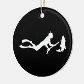 Spearfishing Diver セラミックオーナメント (左)