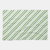 Spearmint Candy Cane Christmas Stripes キッチンタオル (横)
