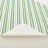 Spearmint Candy Cane Christmas Stripes シェルパブランケット (3/4)