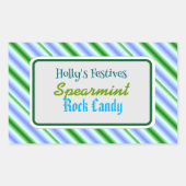Spearmint rock candy label 長方形シール (正面)