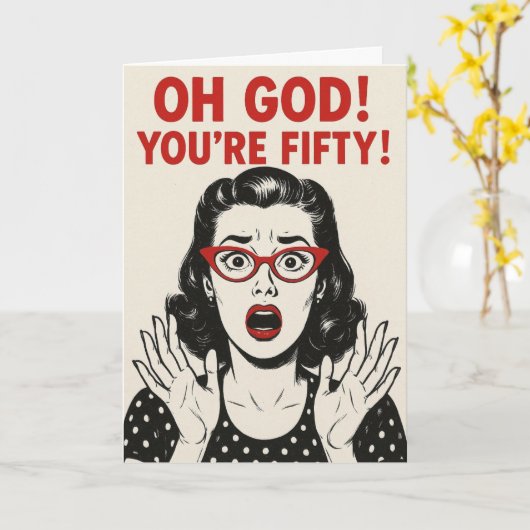 Special 50th Birthday card カード (黄色い花)