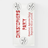 Special Agent Top Secretパーティーバナー 横断幕 (縦)