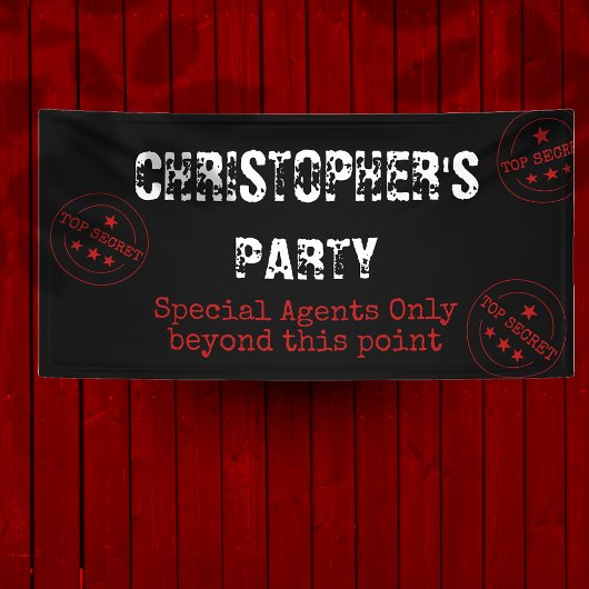 Special Agent Top Secretパーティーバナー 横断幕