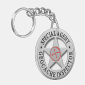 *Special Agent* w/logo Geocacheの検査官 キーホルダー (正面左)
