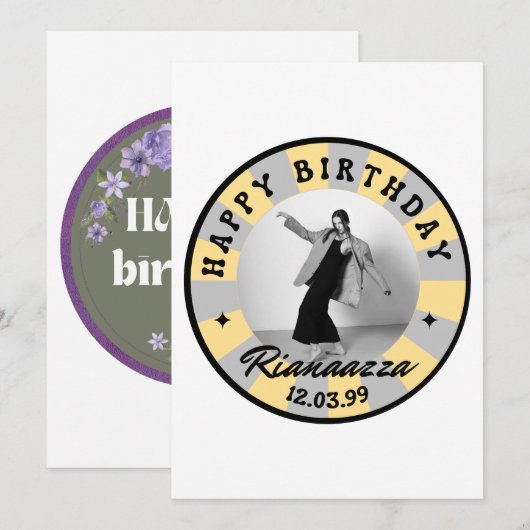 special birthday  招待状 (正面/裏面)