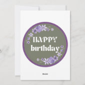 special birthday  招待状 (裏面)