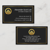 Special Black Grey Gold Frame CEO Founder 名刺 (正面/裏面)