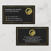 Special Black Grey Gold Frame CEO Founder 名刺 (正面/裏面)