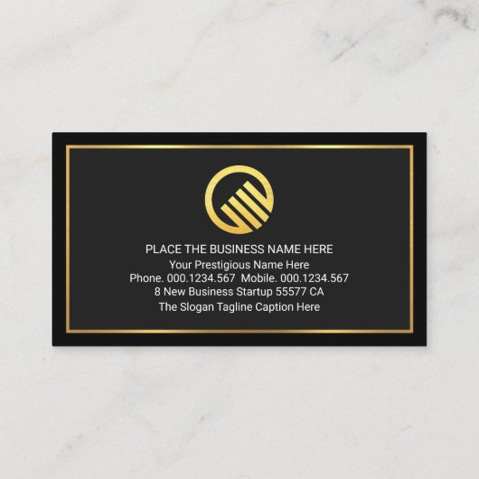 Special Black Grey Gold Frame CEO Founder 名刺 (裏面)