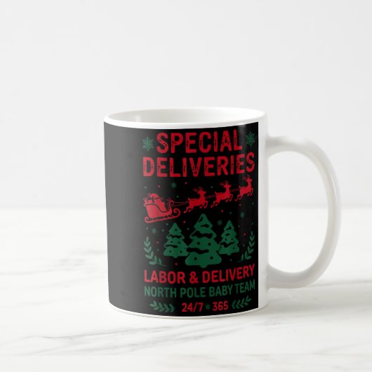 Special Deliveries Labor And Delivery Baby Nurse C コーヒーマグカップ (右)