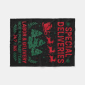 Special Deliveries Labor And Delivery Baby Nurse C フリースブランケット (正面(横))