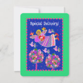 Special Delivery Angel Valentine Personalized シーズンカード (正面)