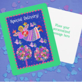 Special Delivery Angel Valentine Personalized シーズンカード