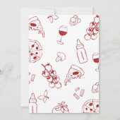 Special Delivery baby shower with Italian Pizza  招待状 (裏面)