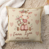 Special Delivery Christmas Giraffe Baby Shower クッション (ブランケット)