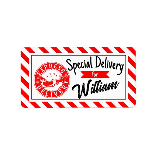 Special delivery from santa Christmas gift  ラベル (正面)