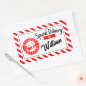 Special delivery from santa Christmas gift  長方形シール (封筒)