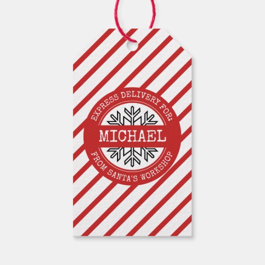 Special Delivery From Santa North Pole Christmas ギフトタグ (裏面)