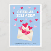 Special delivery Hearts Envelope Valentine's Day ポストカード (正面)